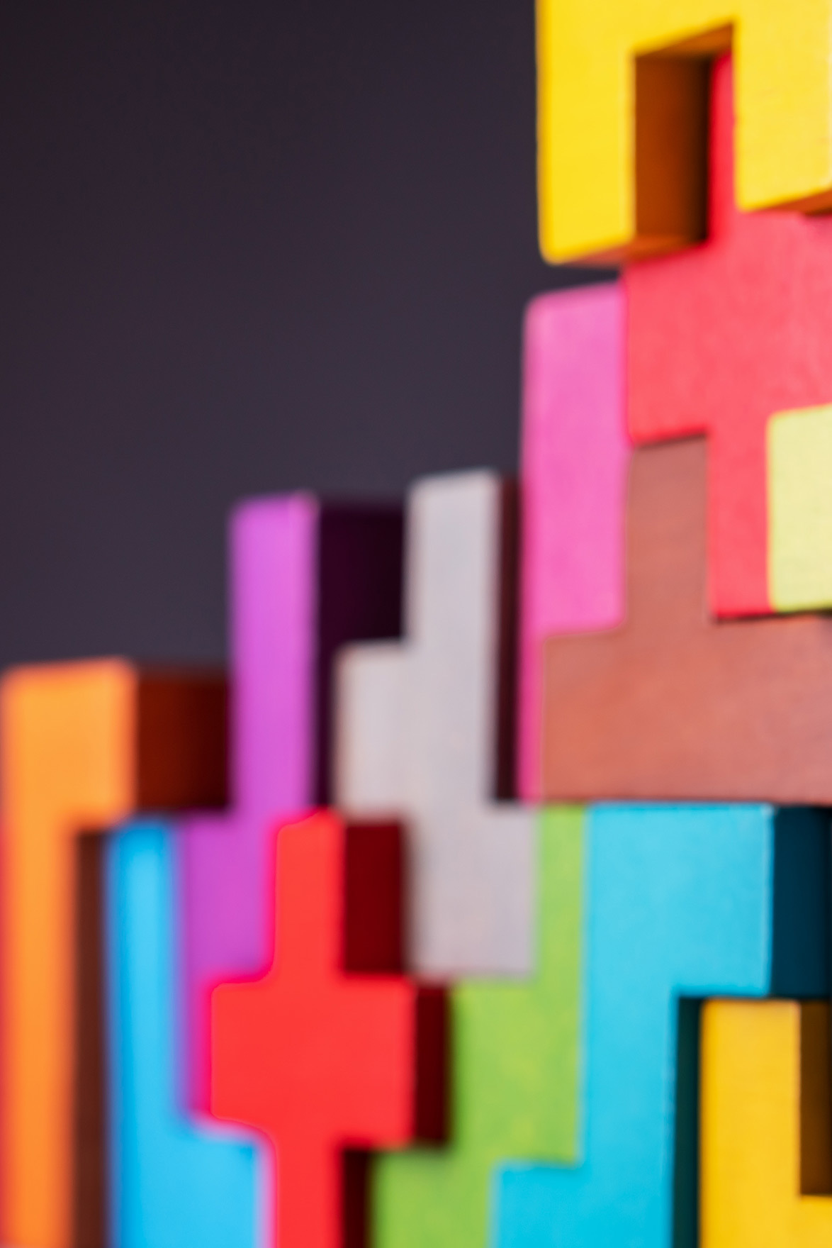 image of random colored shapes on black background