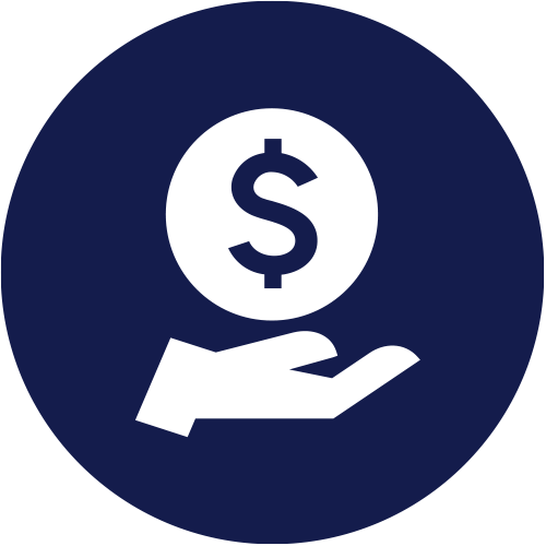 icon image of hand holding a dollar sign