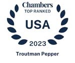 Top Ranked in USA Chambers 2023 Troutman Pepper badge/logo