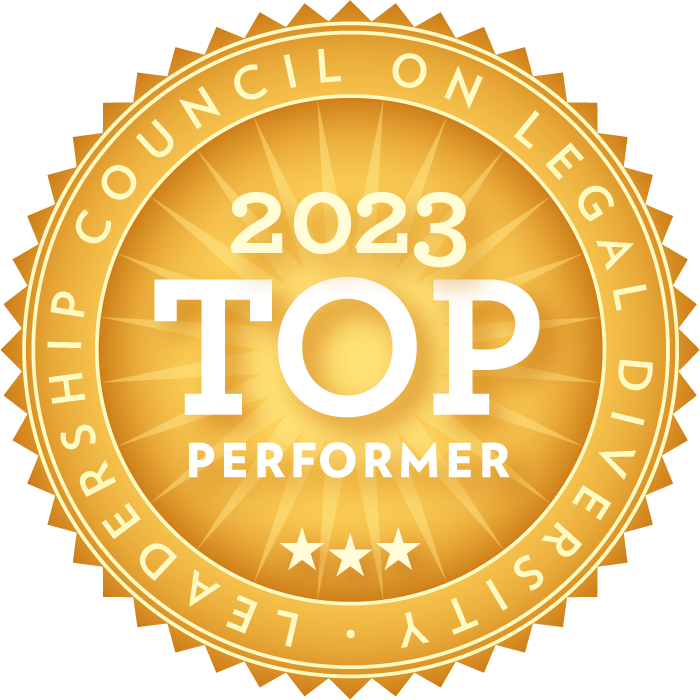 Leadership Council on Legal Diversity 2023 Top Performer Badge
