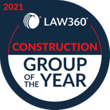 Law360 2021 Construction Group of the Year Badge image