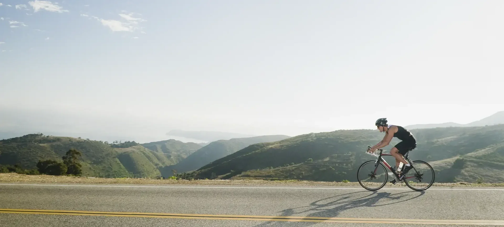 Bicycle on highway