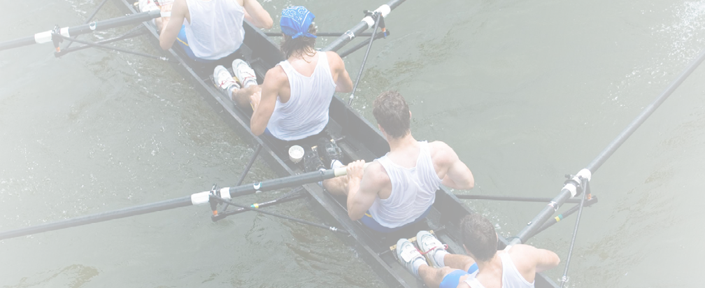 High angle image of an eight-oar rowing crew.See all my rowing images: