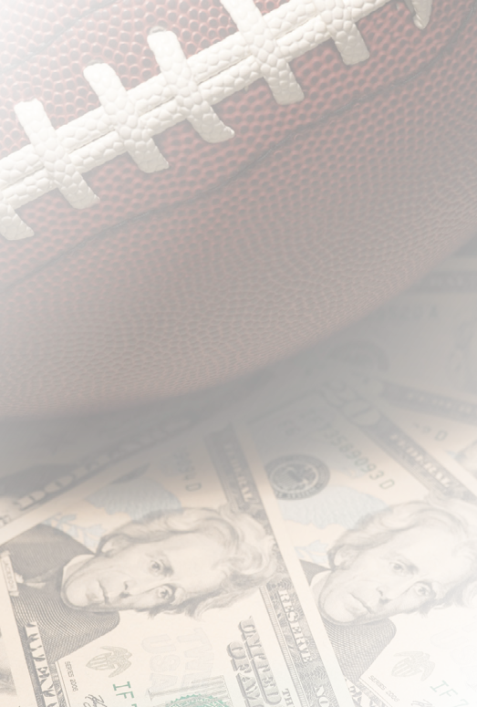 A football and money. Description generated by AI