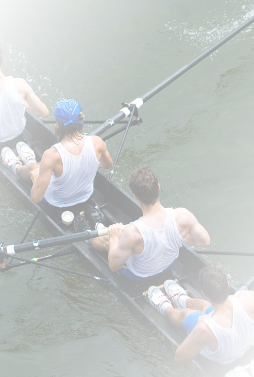 High angle image of an eight-oar rowing crew.See all my rowing images: