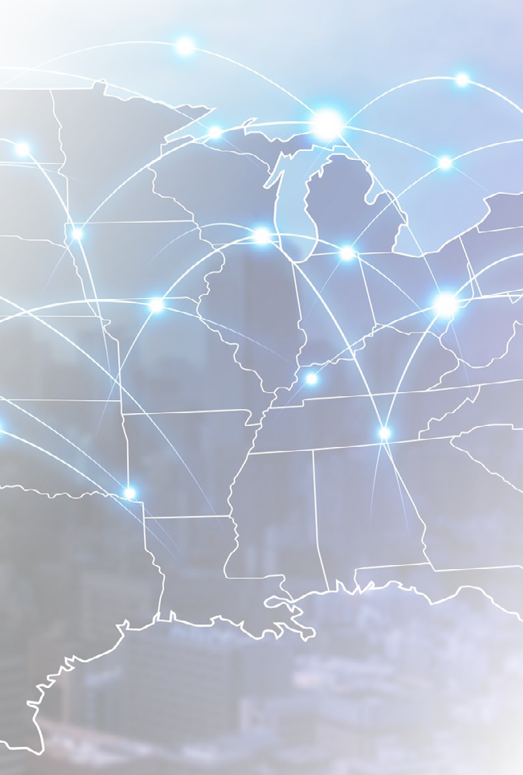 Communication network of United States of America.